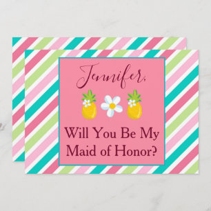 Invitation Charming Maid of Honor Proposition