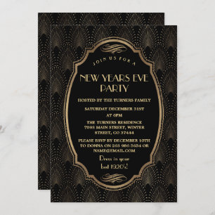 Invitation Charming Roaring 20s Great Gatsby New Year Party