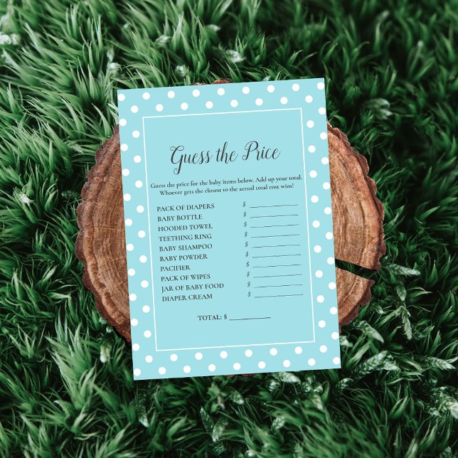 Invitation Charming Turquoise Bow Devinez Le Baby shower De P (Créateur téléchargé)