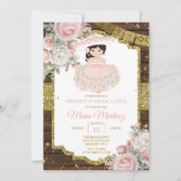 Charro blanc et rose Presentación De Tres Años Niñ