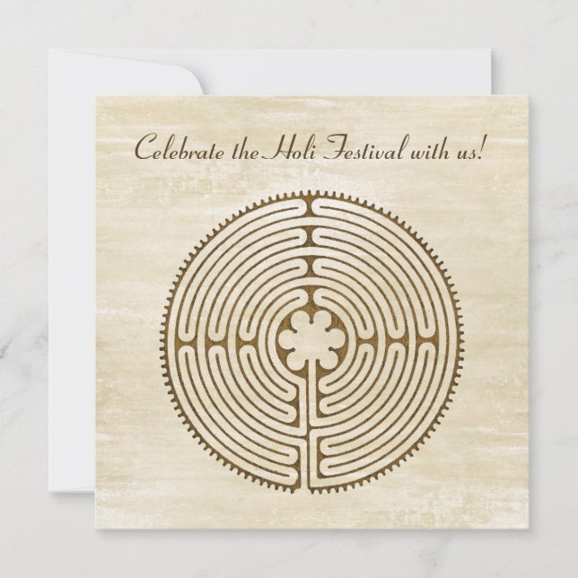 Invitation Chartres Labyrinthe - Symbole spirituel Antique 1 (Devant)