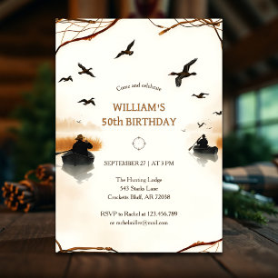 Invitation Chasse au canard rustique Anniversaire
