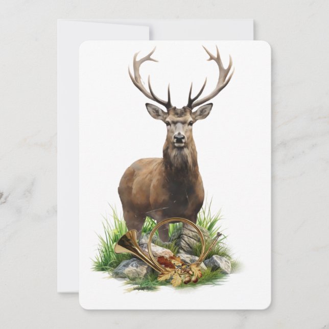 Invitation Chasse au cerf (Devant)