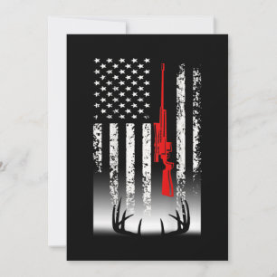 Invitation Chasse au cerf Chasse au drapeau américain