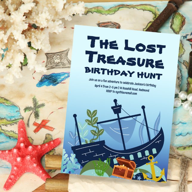 Invitation Chasse au trésor Anniversaire (Créateur téléchargé)