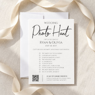 Invitation Chasse au trésor de photos de mariage Code QR