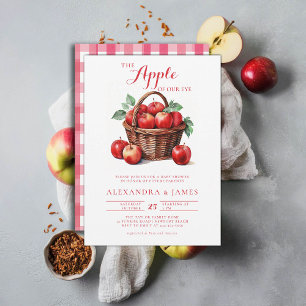 Invitation Chasse Automne Panier Pomme Coed Couple Baby showe