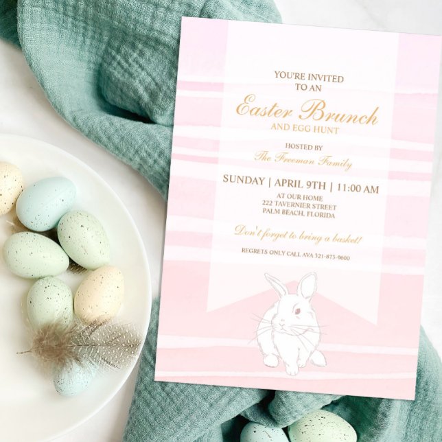 Invitation Chasse aux oeufs de Brunch de Pâques (Créateur téléchargé)