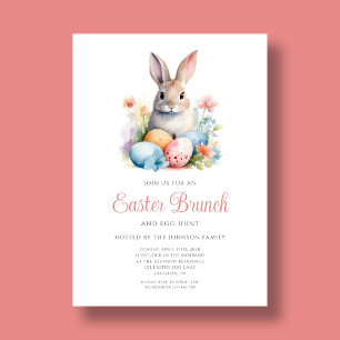 Invitation Chasse Aux Oeufs De Lapin Et Brunch De Pâques