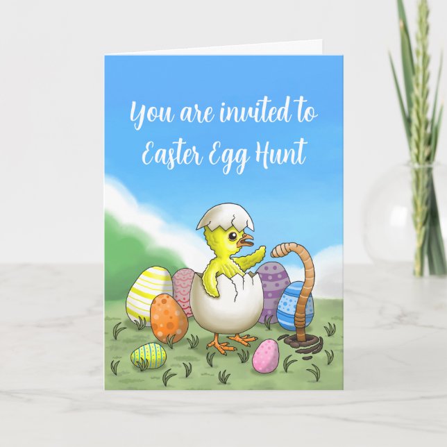 Invitation Chasse aux oeufs de Pâques (Devant)