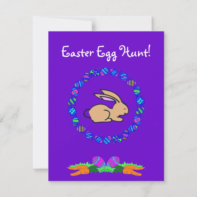 Invitation Chasse aux oeufs de Pâques ! (Devant)