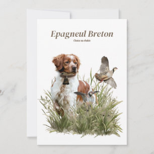 Invitation Chasse avec un chien breton, Art