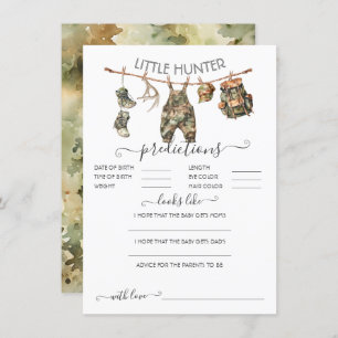 Invitation Chasse Camo Clothesline Baby Predictions Jeu