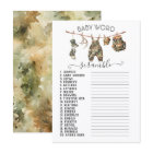 Chasse Camo Clothesline Baby Word Scramble