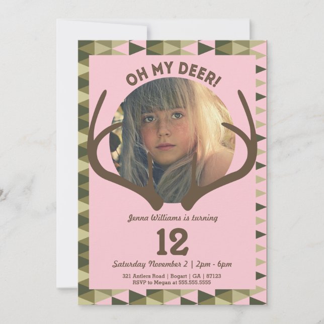 Invitation Chasse de l'anniversaire des andouillers de la (Devant)