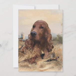 Invitation Chasse de Setter irlandais faisan, Art