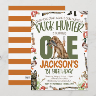 Invitation Chasseur de canard Premier anniversaire