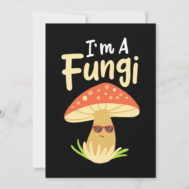 Invitation Chasseur de Champignons Je Suis Un Champignon Fung (Devant)