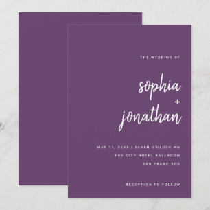 Invitation Châssis minimaliste moderne MARIAGE
