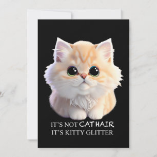 Invitation Chat chaton blanc et orange moelleux