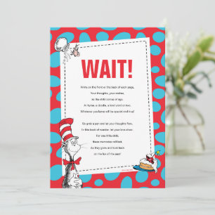Invitation Chat dans le livre Casquette Guest Book Party Sign
