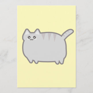Invitation Chat de graisse de Kawaii