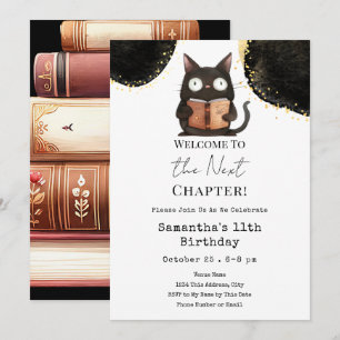 Invitation Chat d'Halloween Chapitre suivant 11e anniversaire