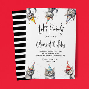 Invitation Chat Faisons la Fête 1er Anniversaire