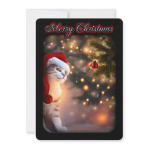 Chat Noël mignon Ornement Noël Arbre Neige