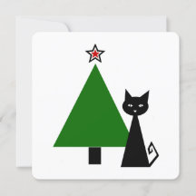 +{ chat noir & arbre de Noël }+