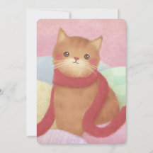 Chat Portant Une Écharpe Rouge Illustration