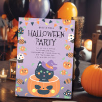 Chat Whimsical et Halloween Citrouille