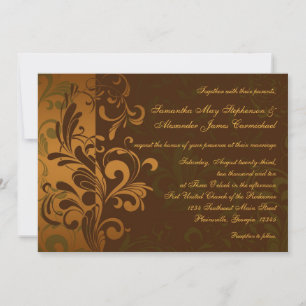 Invitation Châtaignier Brown/Or/Faire-part de mariage à spira