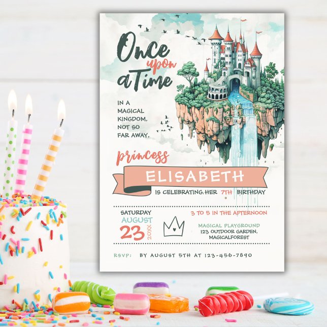 Invitation Château dans le ciel fête d'anniversaire (Créateur téléchargé)
