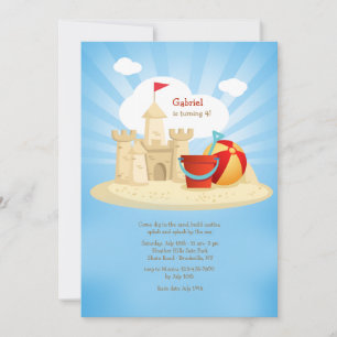 Invitation Château dans le Sable