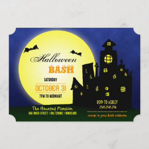 Invitation Château de Bash Bats Lune