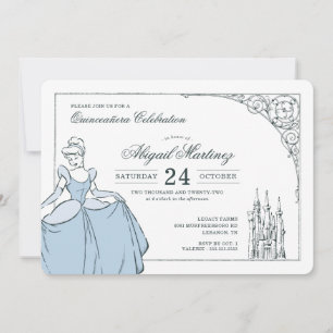 Invitation Château de Cendrillon   Tale de fée Quinceanera