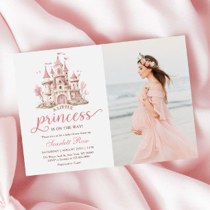 Invitation Château de petite princesse rose Fille Baby Shower