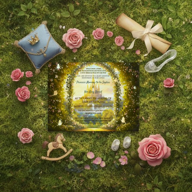 Invitation Château de Princesse Enchantée Conte de Fées  (Créateur téléchargé)