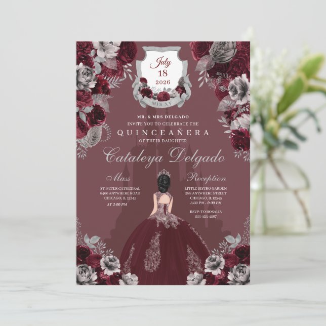 Invitation Château de Quinceañera (Debout devant)