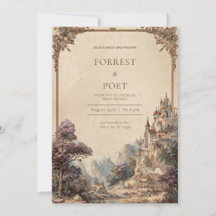 Invitation Château de Whimsical Mariage Woodland