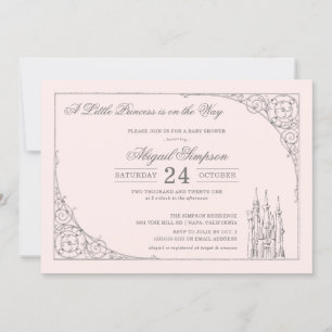 Invitation Château Disney Princess   Fairy Tale Baby shower D