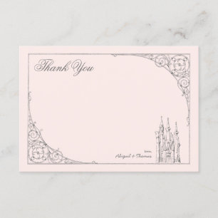 Invitation Château Disney Princess MERCI BABY SHOWER