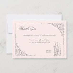 Invitation Château Disney Princess   Merci de conte de fées