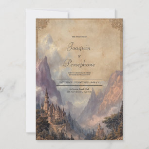 Invitation Château Peaks Mariage forestier enchanté