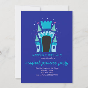 INVITATION CHÂTEAU PRINCESS BOUNCE MAISON D'ANNIVERSAIRE
