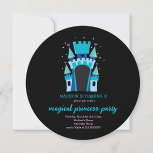 INVITATION CHÂTEAU PRINCESS BOUNCE MAISON D'ANNIVERSAIRE