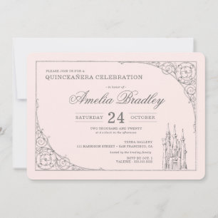 Invitation Château Princess   Fairy Tale Quinceañera