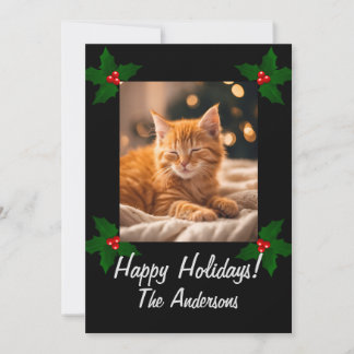 Invitation chaton de Noël 3, Joyeuses fêtes, mignonne chaton,
