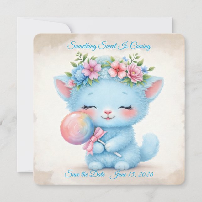 Invitation Chaton Mignon Chat (Devant)